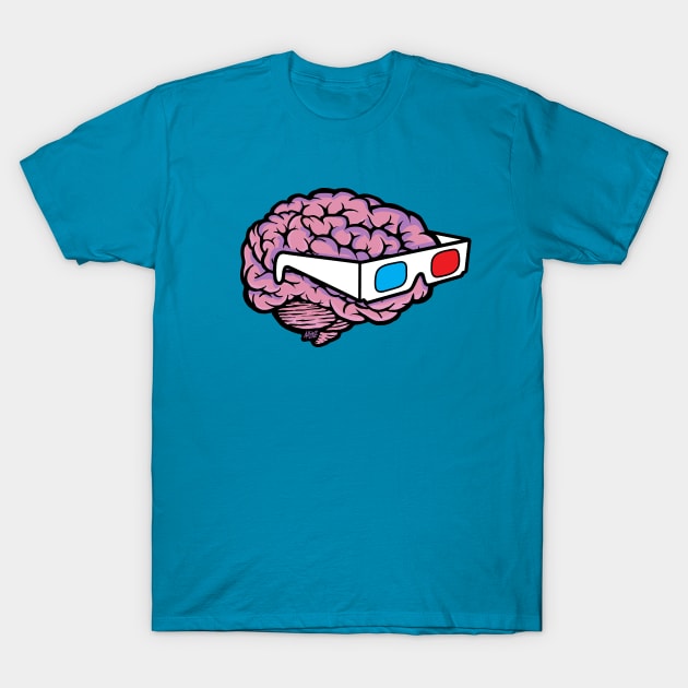 3D Glasses Blow My Mind T-Shirt by BradAlbright